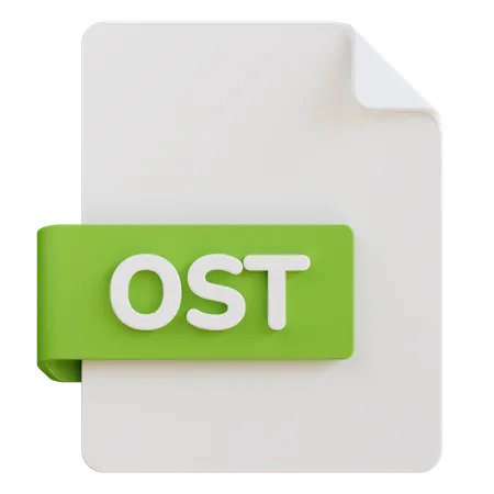 Ost File  3D Icon