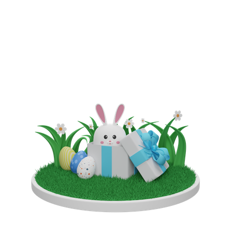 Osterei Geschenk  3D Illustration