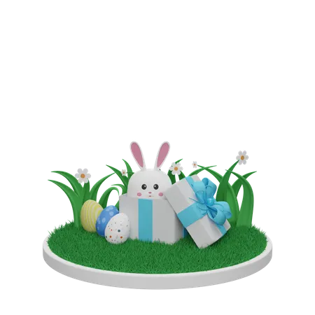 Osterei Geschenk  3D Illustration