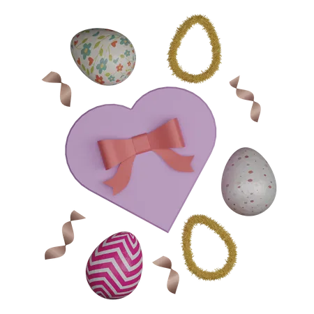 Ostern Geschenk-Box  3D Illustration