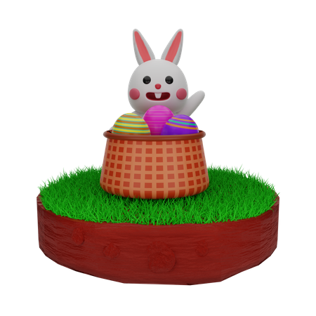 Osterhase  3D Illustration