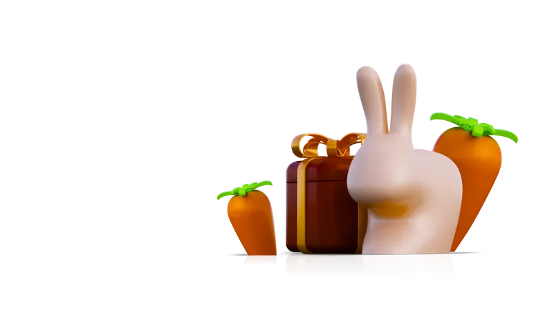 Osterhase  3D Illustration