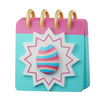 Ostern Tag Kalender  3D Icon