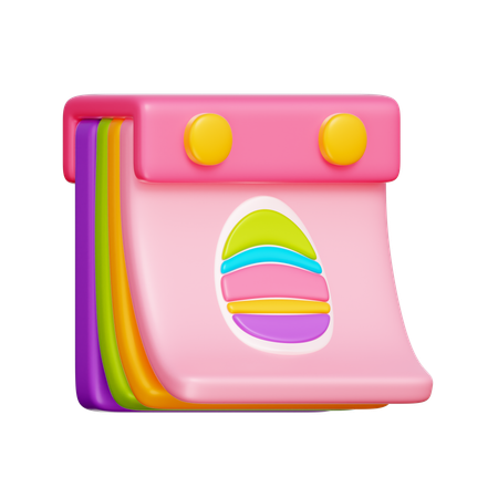 Ostern Tag Kalender  3D Icon