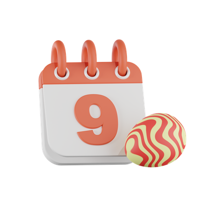 Ostern Tag Kalender  3D Icon