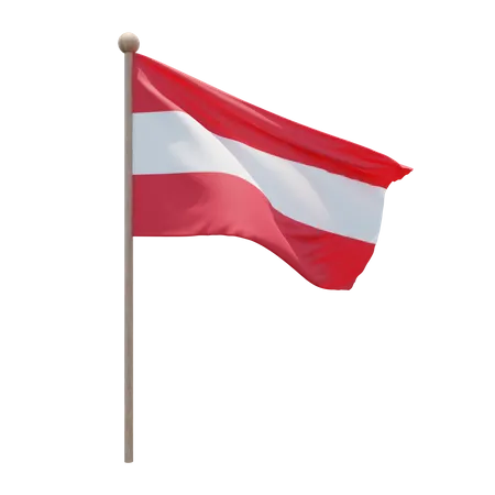 Österreich Fahnenmast  3D Flag