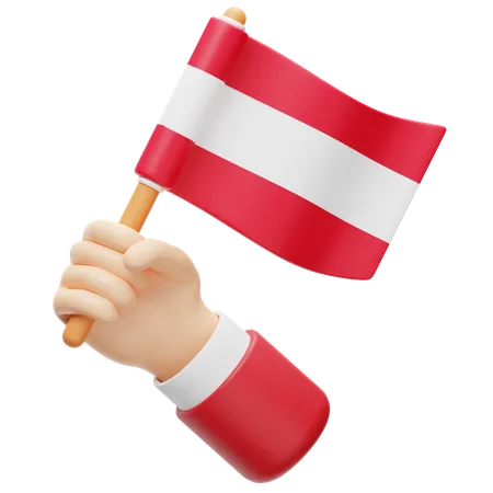 Österreich Flagge  3D Icon