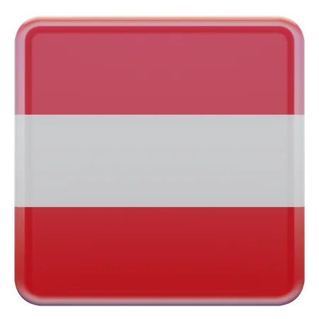 Österreich Quadratische Flagge  3D Icon