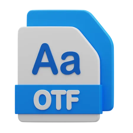 OTF File  3D Icon