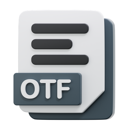 OTF FILE  3D Icon