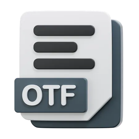 OTF FILE  3D Icon