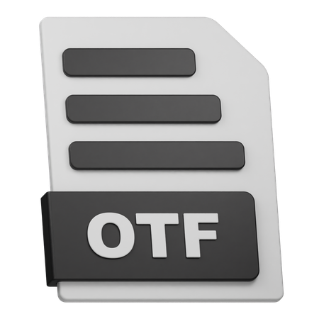 Otf 파일  3D Icon