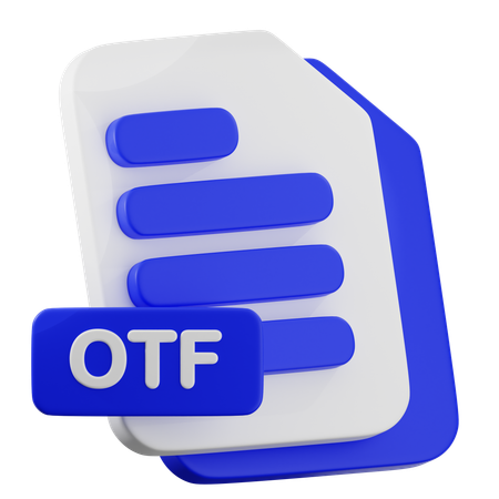 OTF File  3D Icon