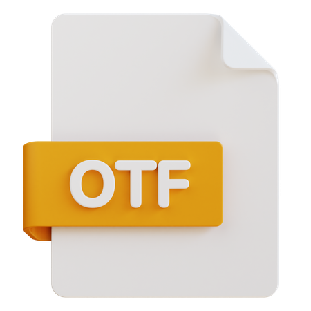 Otf File  3D Icon