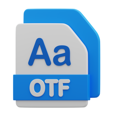 OTF File  3D Icon