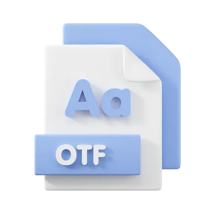 OTF File  3D Icon