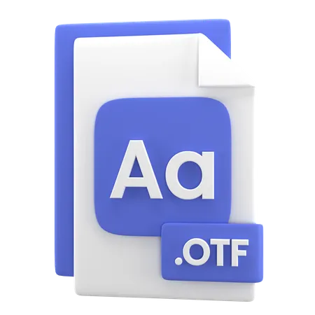 OTF File  3D Icon