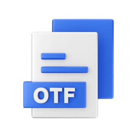 Otf File  3D Illustration