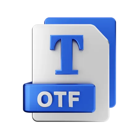 OTF File  3D Illustration