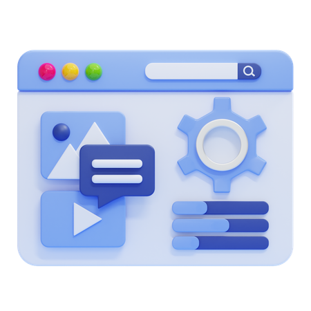 Otimização de conteúdo  3D Icon
