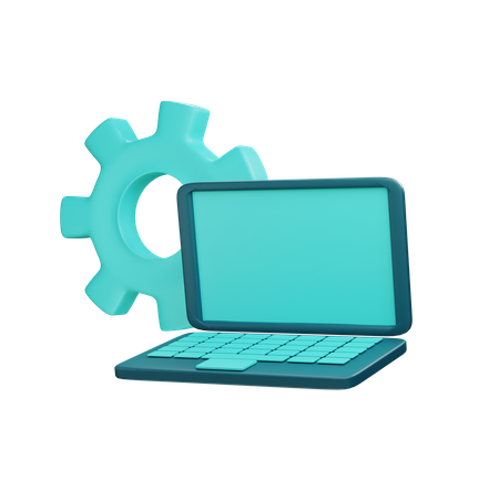 Otimização de laptop  3D Icon