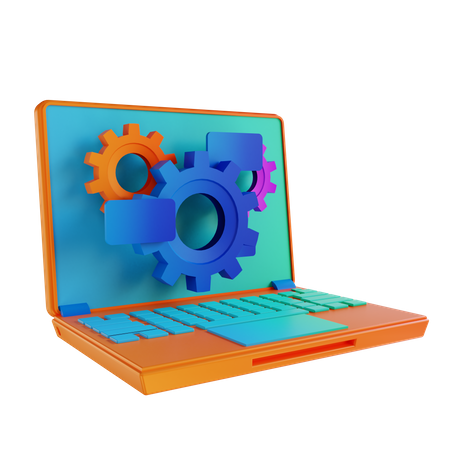 Otimização de laptop  3D Icon