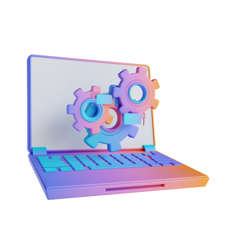 Otimização de laptop  3D Icon