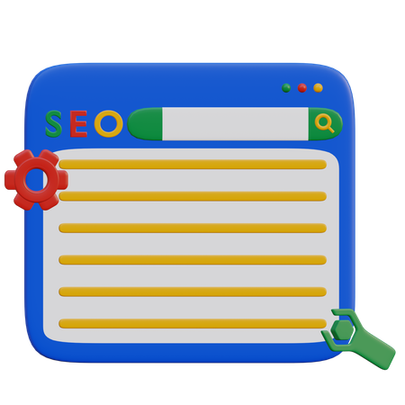 Otimização de página da web  3D Icon