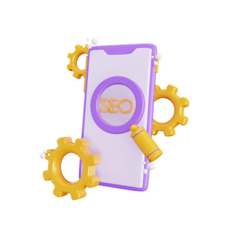 Otimização de SEO para celular  3D Icon