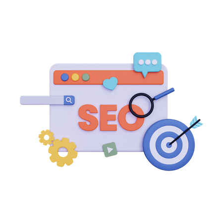 Otimização de site seo  3D Icon