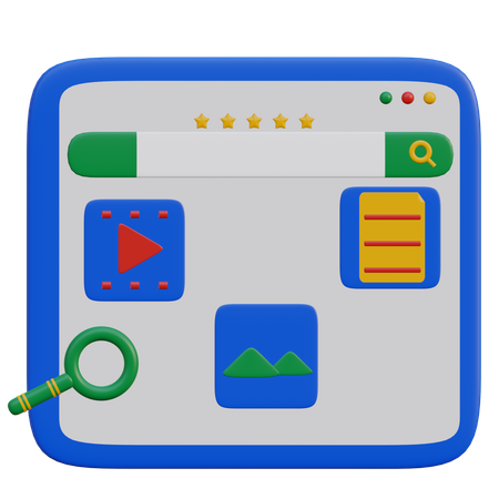 Otimização de site seo  3D Icon