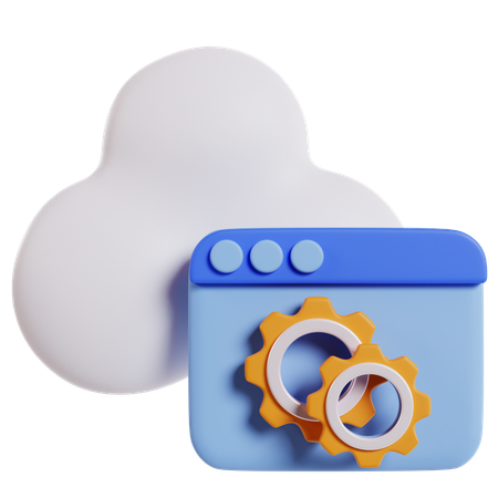 Otimização do mecanismo de nuvem  3D Icon