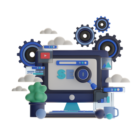 Otimização de SEO  3D Illustration