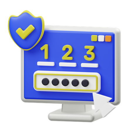 Otp Password  3D Icon