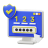3d password check logo