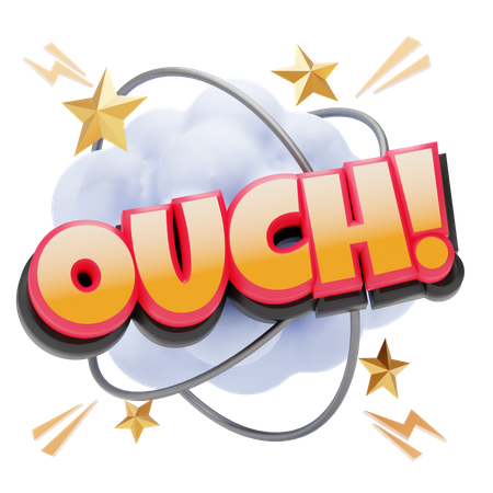 Ouch  3D Sticker