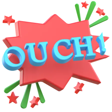 Ouch Sticker  3D Icon