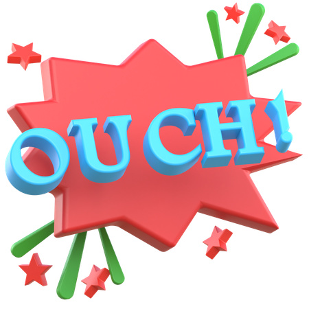 Ouch Sticker  3D Sticker