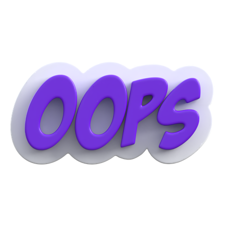 Oops  3D Icon
