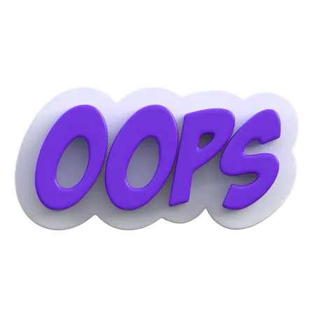 Oops  3D Icon