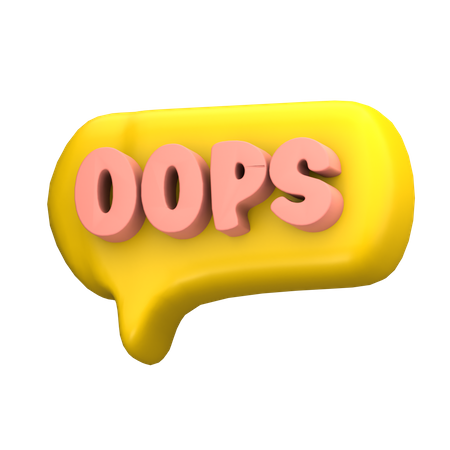 Oops  3D Sticker