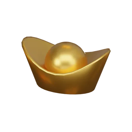 Ouro chinês  3D Icon