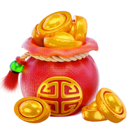 Ouro chinês  3D Icon