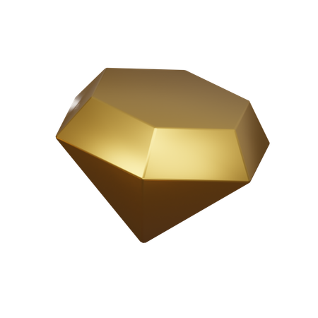 Diamante de ouro  3D Icon