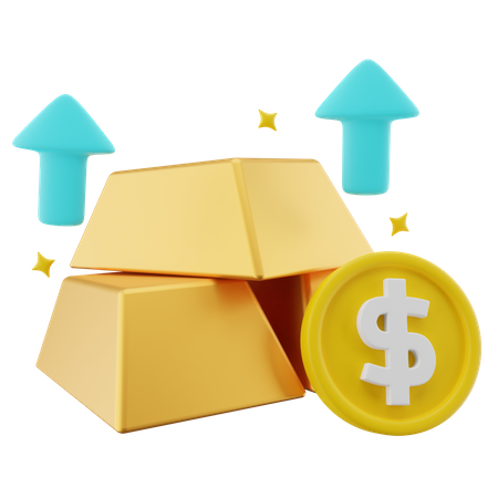 Investir ouro  3D Icon