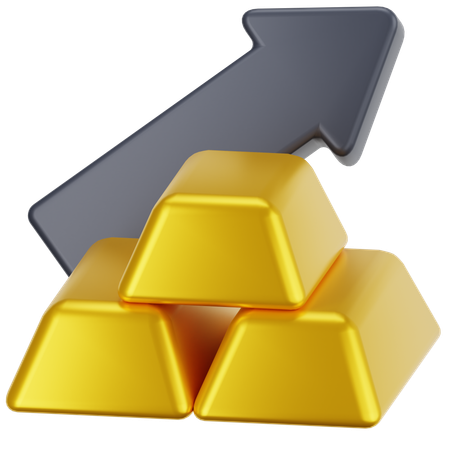 Investir ouro  3D Icon