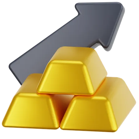 Investir ouro  3D Icon