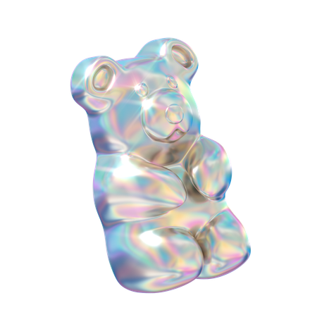 Ours gommeux holographique  3D Icon