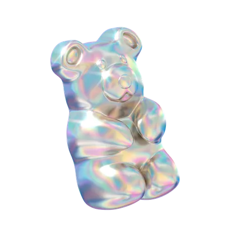 Ours gommeux holographique  3D Icon