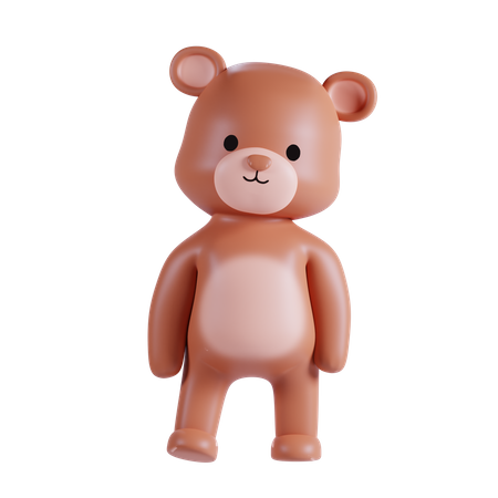 Un ours mignon  3D Illustration